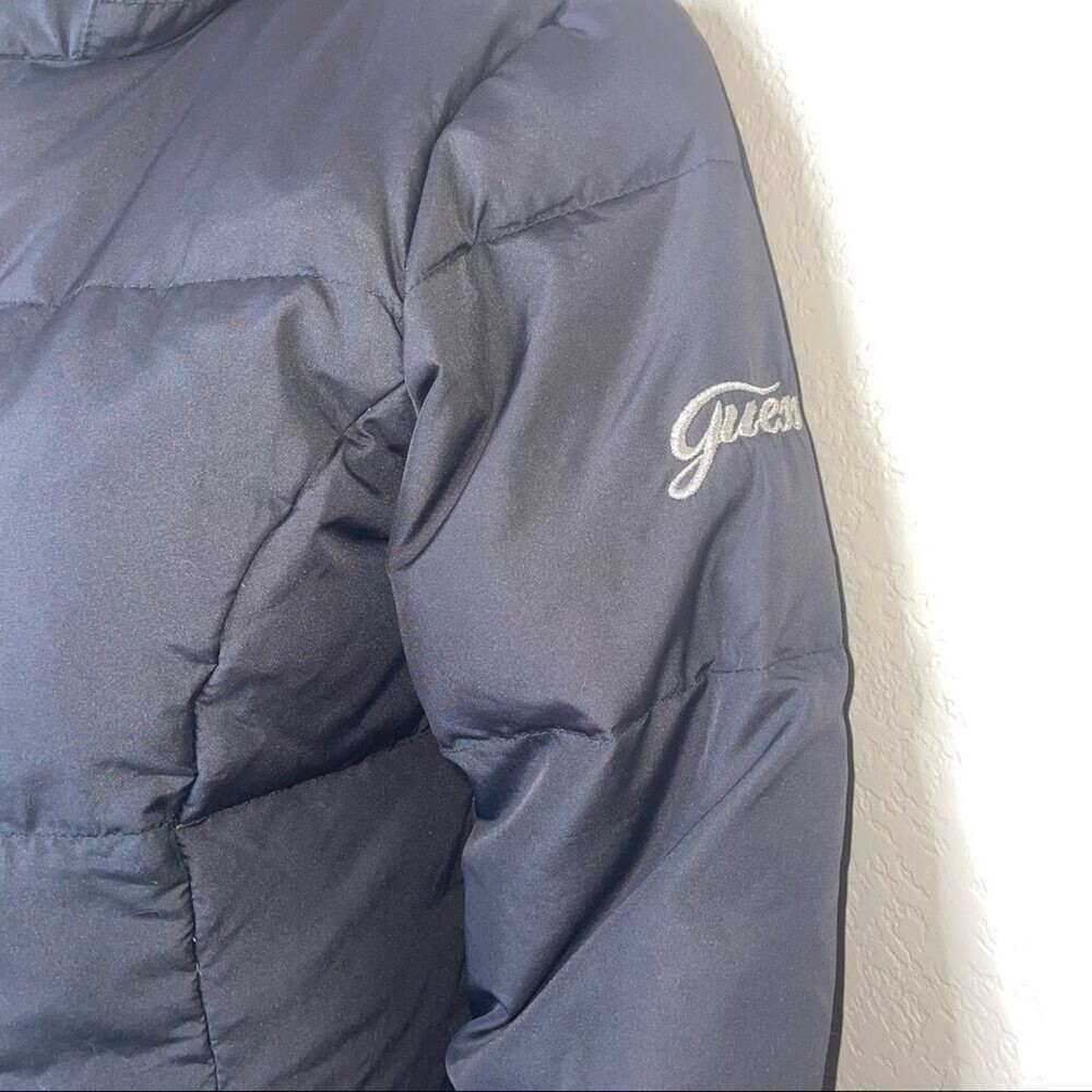 Guess women’s puffer coat jacket in black zip up SZ Sm black down full zip - Picture 9 of 12